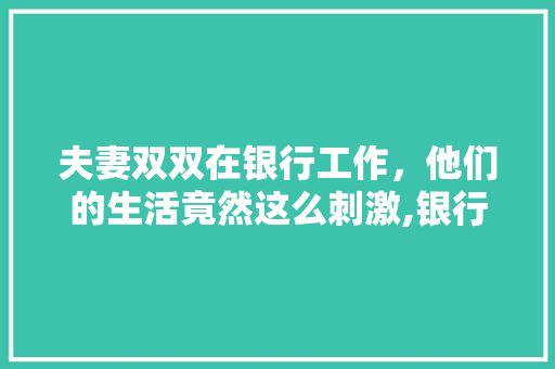 夫妻双双在银行工作，他们的生活竟然这么刺激,银行夫妻的日常